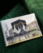 Tawaf Around the Kaaba Watercolor Painting  Makkah Art Print | Islamic Pilgrimage Wall Decor | Hajj & Umrah Keepsake