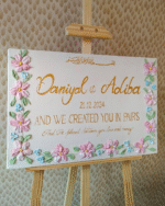 Personalized Islamic Wedding Gift | Custom 3D Floral Nikah Canvas with Names, Date & Quran Verse