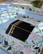 3D Floral Kaaba Wall Art  Textured Makkah Painting with Gold Relief | Luxury Islamic Home Decor & Hajj Gift - Image 4