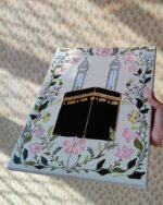 Kaaba & Minarets Wall Art in a Floral Frame  Hand-Painted 3D Islamic Painting | Masjid al-Haram Decor & Unique Muslim Gift - Image 2