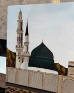Jannat al-Baqi & Prophet's Mosque Painting  Hand-Painted Madinah Wall Art | Masjid an-Nabawi Islamic Decor | Gift of Remembrance - Image 2