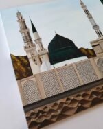 Jannat al-Baqi & Prophet's Mosque Painting  Hand-Painted Madinah Wall Art | Masjid an-Nabawi Islamic Decor | Gift of Remembrance - Image 4