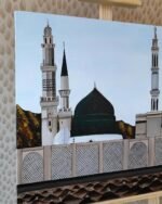 Jannat al-Baqi & Prophet's Mosque Painting  Hand-Painted Madinah Wall Art | Masjid an-Nabawi Islamic Decor | Gift of Remembrance - Image 5