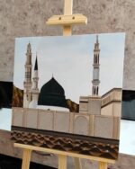 Jannat al-Baqi & Prophet's Mosque Painting  Hand-Painted Madinah Wall Art | Masjid an-Nabawi Islamic Decor | Gift of Remembrance - Image 7