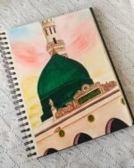 Green Dome Watercolor Painting Art Print of Prophet's Mosque in Madinah | Islamic Wall Art for Spiritual Home Deco - Image 3