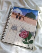 Madinah Rose of Love Art Print  Green Dome & Prophet's Mosque Painting at Night | Symbolic Islamic Wall Decor