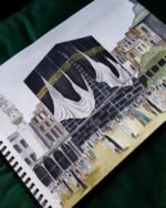 Tawaf Around the Kaaba Watercolor Painting  Makkah Art Print | Islamic Pilgrimage Wall Decor | Hajj & Umrah Keepsake - Image 2