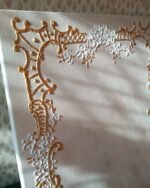 Luxury 3D Kaaba Wall Art Hand-Painted Makkah Painting with Gold & White Floral Relief Frame | Opulent Islamic Home Decor - Image 3