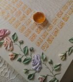 Handmade 3D Floral Calligraphy | Textured Islamic Wall Art Canvas Where Divine Names Blossom into Art. - Image 2